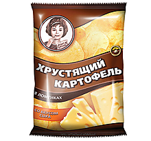 «Хрустящий картофель», чипсы со вкусом сыра, произведены из свежего картофеля, 160 г