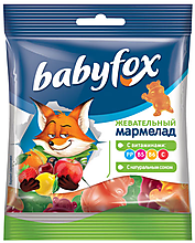 Мармелад жевательный с соком ягод и фруктов «BabyFox», 30 г