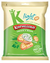 Сухарики «Кириешки Light» со вкусом сметаны и зелени, 80 г