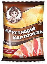 Чипсы «Хрустящий картофель» со вкусом бекона, 160 г