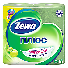 Туалетная бумага двухслойная «Zewa» Плюс, Яблоко