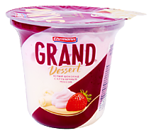 Пудинг 6% «Grand Dessert» белый шоколад с клубничным муссом, 200 г