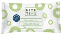 Салфетки влажные «Nice Time» антибактериальные Салфетки влажные «Nice Time» антибактериальные
