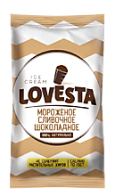 Мороженое «Lovesta» сливочное шоколадное в вафельном стаканчике, 70 г