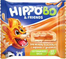 Бисквитное пирожное HIPPO BO & friends с вареной сгущенкой, 32 г Бисквитное пирожное HIPPO BO & friends с вареной сгущенкой, 32 г