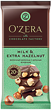 Шоколад молочный с цельным фундуком  Milk & Extra Hazelnut «OZera», 90 г