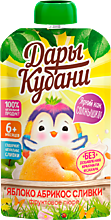 Пюре фруктовое «Дары Кубани» яблочно-абрикосовое со сливками, 90 г