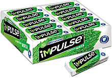 «Impulse», жевательная резинка со вкусом «Мята», без сахара, 14 г