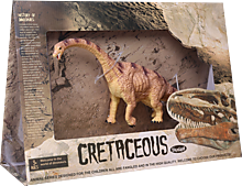 Игрушка «Динозавр» Бронтозавр/Трицератопс, большие (видео)