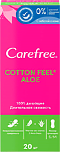 Прокладки ежедневные «Carefree» Cotton Feel Aloe, 20шт