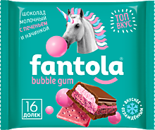Шоколад молочный «Fantola» с печеньем и начинкой Bubble gum, 60 г