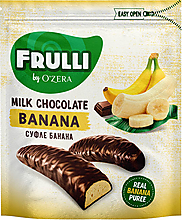 «OZera», конфеты Frulli суфле банана в шоколаде, 125 г