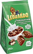 Готовый завтрак «Leonardo» Подушечки с шоколадно-ореховой начинкой, 250 г