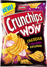 Чипсы «Crunchips WOW» со вкусом сыра Чеддер и красного лука, 110 г