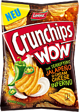 Чипсы «Crunchips WOW» со вкусом халапеньо и сливочного сыра, 110 г