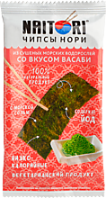 Чипсы нори «Naitori» из морских водорослей со вкусом васаби, 3 г