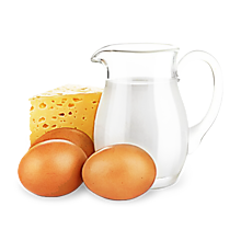 Молоко, яйца и сыр