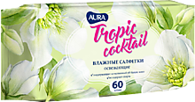 Влажные салфетки «Aura» Tropic Cocktail, 60 шт