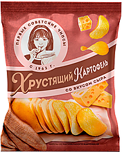 «Хрустящий картофель», чипсы со вкусом сыра, произведены из свежего картофеля, 70 г