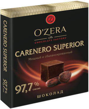 «OZera», шоколад Carenero Superior, содержание какао 97,7%, 90 г «OZera», шоколад Carenero Superior, содержание какао 97,7%, 90 г