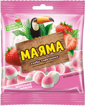 «Маяма», мармелад жевательный со вкусом клубника со сливками, 70 г «Маяма», мармелад жевательный со вкусом клубника со сливками, 70 г