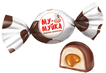 Конфета «Му-муйка» парное молочко (коробка 1 кг) Конфета «Му-муйка» парное молочко (коробка 1 кг)