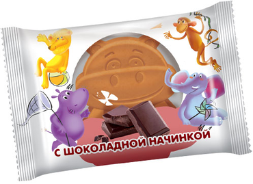 Бисквит с шоколадной начинкой, 30 г Бисквит с шоколадной начинкой, 30 г