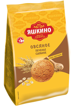 «Яшкино», печенье «Овсяночка», сдобное, 350 г «Яшкино», печенье «Овсяночка», сдобное, 350 г