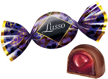 Конфета «Lusso» со вкусом чёрной смородины (коробка 1 кг) Конфета «Lusso» со вкусом чёрной смородины (коробка 1 кг)