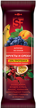 «Smart Formula», батончик фруктовый «Фрукты и орехи», 40 г «Smart Formula», батончик фруктовый «Фрукты и орехи», 40 г