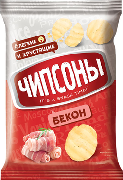 «Чипсоны», чипсы со вкусом бекона, 40 г «Чипсоны», чипсы со вкусом бекона, 40 г
