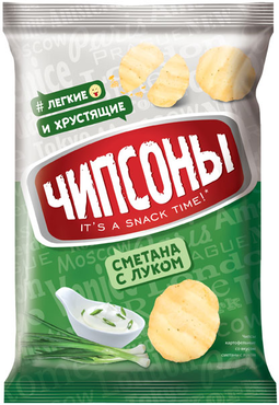 «Чипсоны», чипсы со вкусом сметаны и лука, 40 г «Чипсоны», чипсы со вкусом сметаны и лука, 40 г