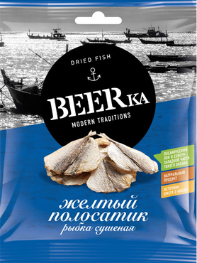 «Beerka», жёлтый полосатик сушёно-вяленый, 40 г «Beerka», жёлтый полосатик сушёно-вяленый, 40 г
