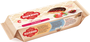«Яшкино», печенье «Клубника», сдобное, 137 г «Яшкино», печенье «Клубника», сдобное, 137 г