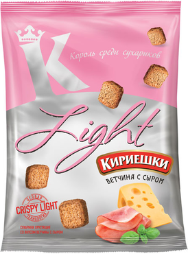 «Кириешки Light», сухарики со вкусом ветчины с сыром, 80 г «Кириешки Light», сухарики со вкусом ветчины с сыром, 80 г