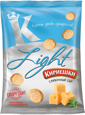 «Кириешки Light», сухарики со вкусом сливочного сыра, 80 г «Кириешки Light», сухарики со вкусом сливочного сыра, 80 г