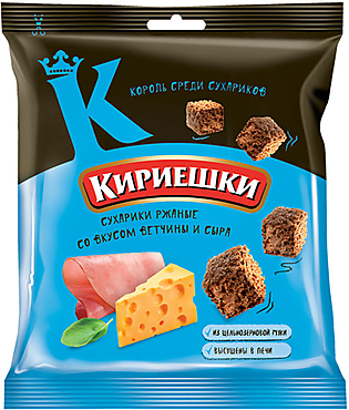 Сухарики со вкусом ветчины и сыра «Кириешки», 40 г