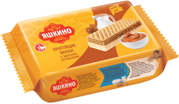 «Яшкино», вафли с варёной сгущёнкой, 200 г «Яшкино», вафли с варёной сгущёнкой, 200 г
