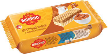 «Яшкино», вафли с варёной сгущёнкой, 300 г «Яшкино», вафли с варёной сгущёнкой, 300 г