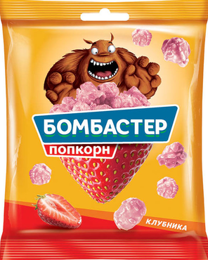 «Бомбастер», попкорн карамельный со вкусом клубники, 50 г «Бомбастер», попкорн карамельный со вкусом клубники, 50 г