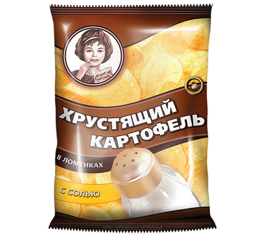 «Хрустящий картофель», чипсы с солью, произведены из свежего картофеля, 160 г «Хрустящий картофель», чипсы с солью, произведены из свежего картофеля, 160 г