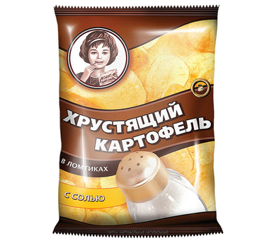 «Хрустящий картофель», чипсы с солью, произведены из свежего картофеля, 70 г «Хрустящий картофель», чипсы с солью, произведены из свежего картофеля, 70 г