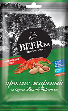 «Beerka», арахис жареный со вкусом варёных раков, 90 г