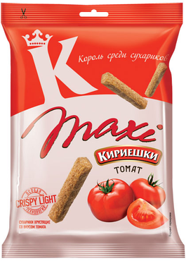 «Кириешки Maxi», сухарики со вкусом томата, 60 г «Кириешки Maxi», сухарики со вкусом томата, 60 г
