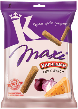 «Кириешки Maxi», сухарики со вкусом сыра и лука, 60 г «Кириешки Maxi», сухарики со вкусом сыра и лука, 60 г