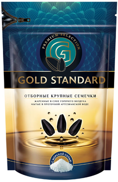 «Gold Standart», семечки крупные, жареные, солёные, 250 г «Gold Standart», семечки крупные, жареные, солёные, 250 г