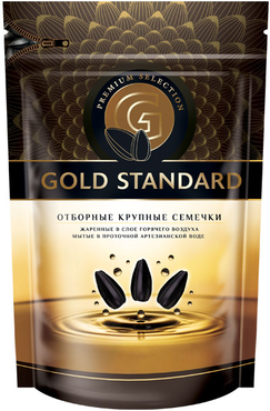 «Gold Standart», семечки крупные, жареные, 250 г «Gold Standart», семечки крупные, жареные, 250 г