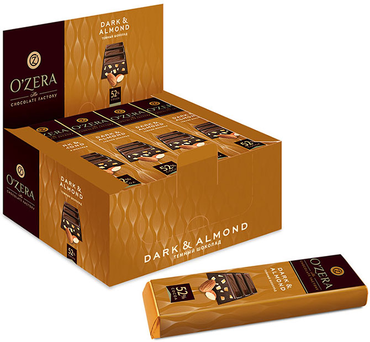 «OZera», шоколадный батончик с миндалём Dark & Almond, 42 г «OZera», шоколадный батончик с миндалём Dark & Almond, 42 г