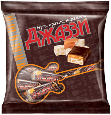 Конфета «Джаззи» нуга, арахис и карамель, 180 г Конфета «Джаззи» нуга, арахис и карамель, 180 г
