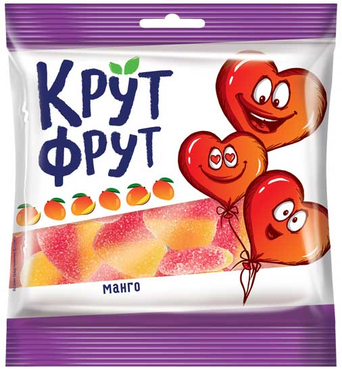 «КрутФрут», мармелад жевательный в форме сердечек, 110 г «КрутФрут», мармелад жевательный в форме сердечек, 110 г